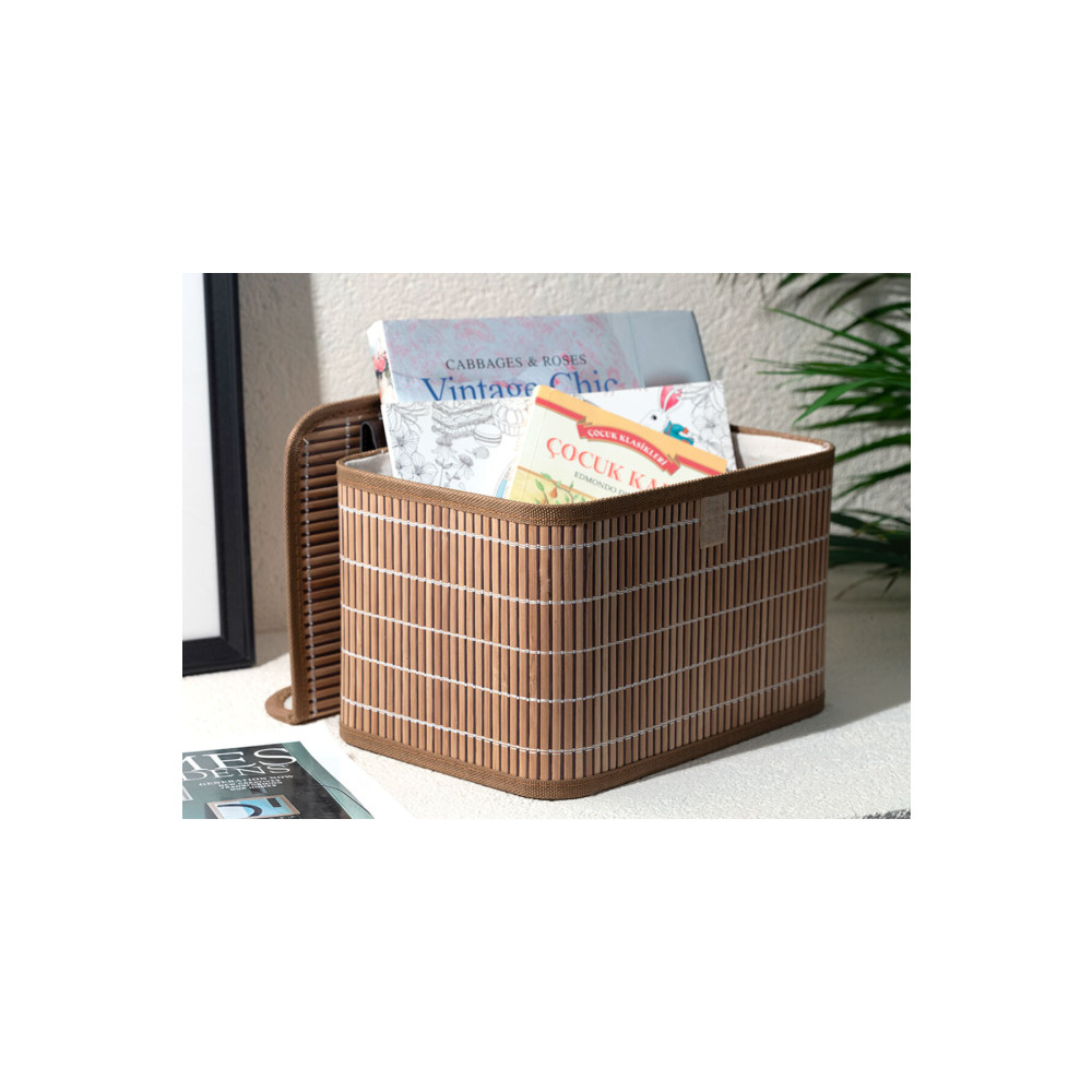 English Home Hardwood Bambu Saklama Kutusu 28x20x18 Cm Kahve Sepet Fiyatı