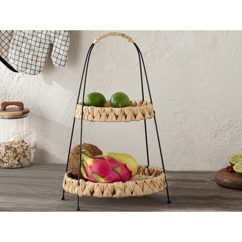 English Home Karen Hasır 2 Katlı Servis 42 cm Kahve - Kahverengi Oto Boyaları Fiyatı