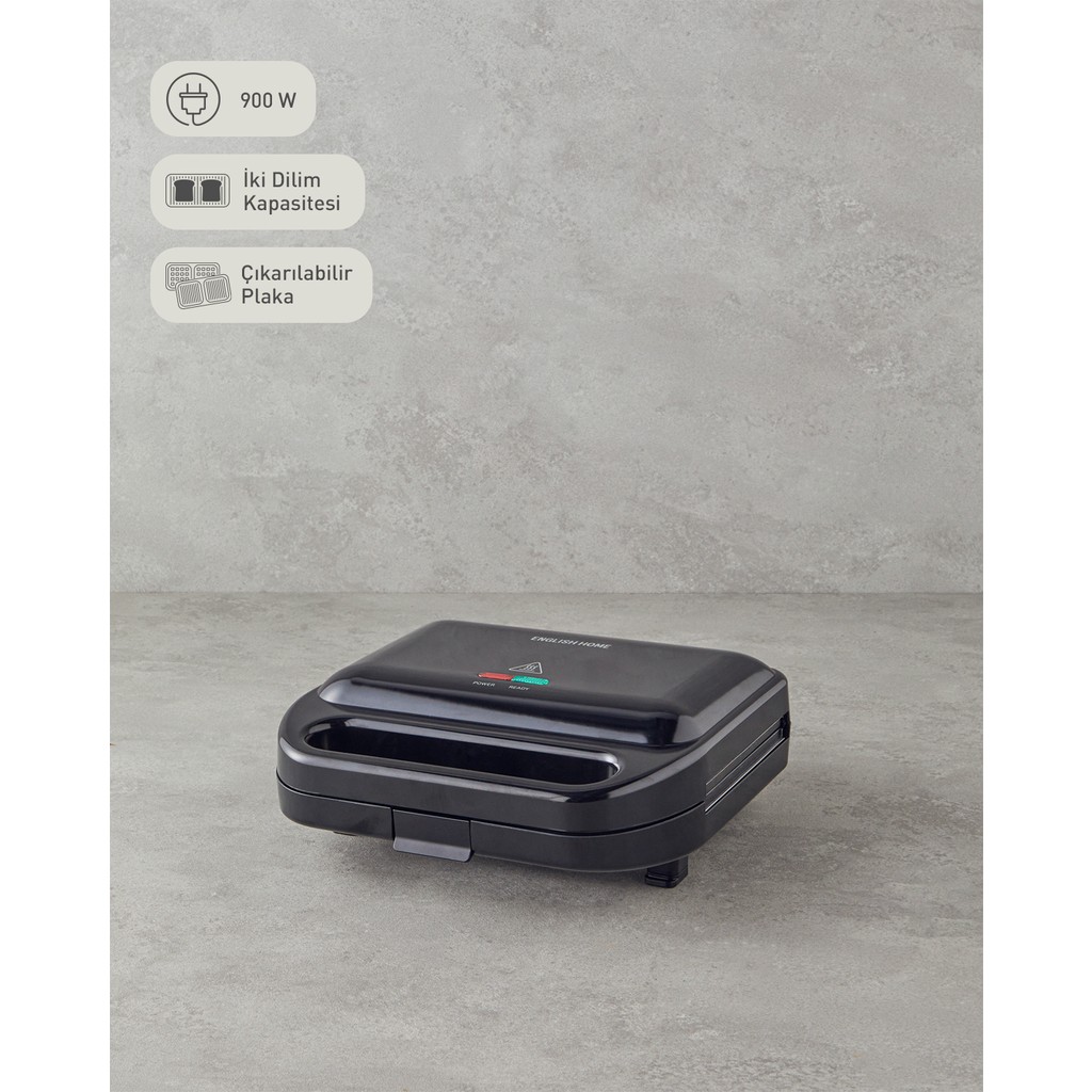 English Home Tmk 5001 Mini Tost ve Waffle Makinesi Siyah Tost Makineleri Fiyatı
