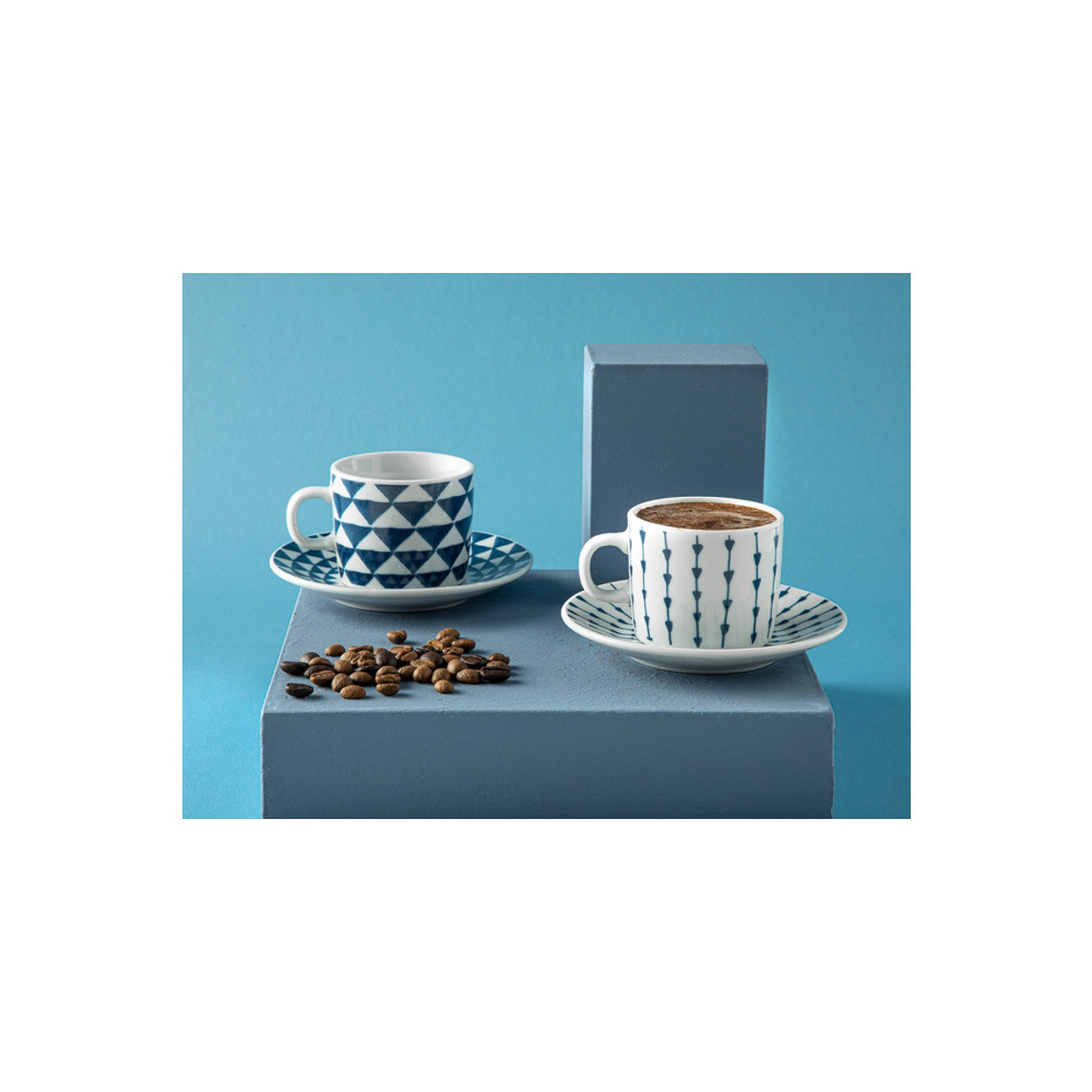 English Home Trin Porselen 2li Kahve Fincan Takımı 80 Ml Lacivert Fincan / Bardak / Kahve Takımı Fiyatı