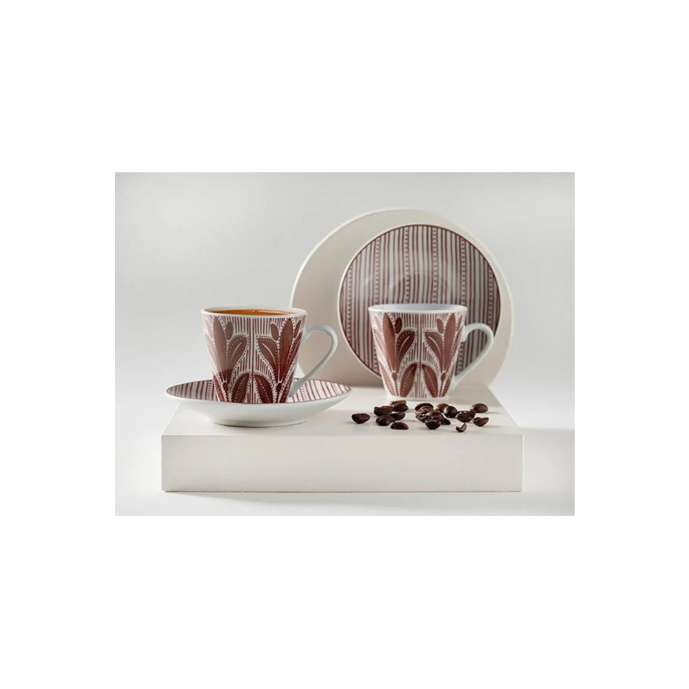 English Home Tulipe 4 Parça 2 Kişilik Kahve Fincan Takımı 80 Ml Bordo Fincan / Bardak / Kahve Takımı Fiyatı