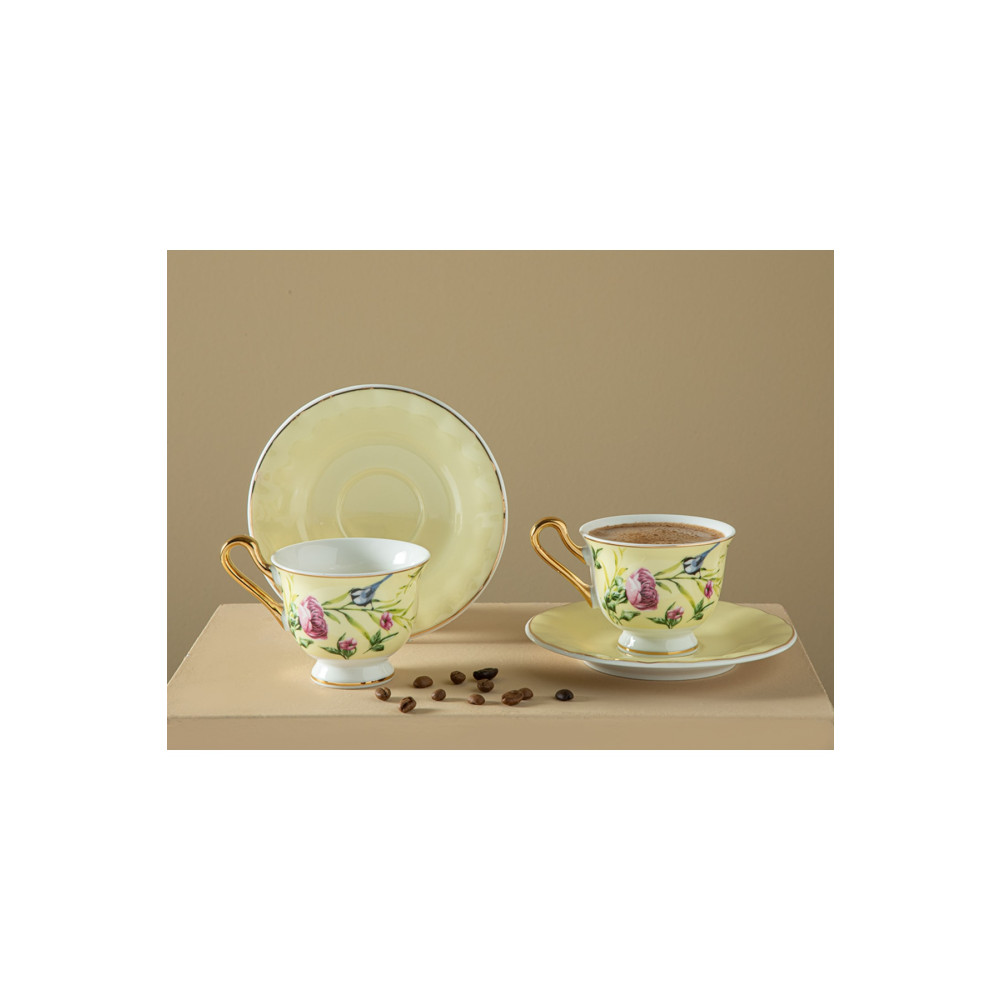 English Home Vanilla New Bone China 4 Parça 2 Kişilik Kahve Fıncan Takımı 90 Ml Açık Sarı Fincan / Bardak / Kahve Takımı Fiyatı