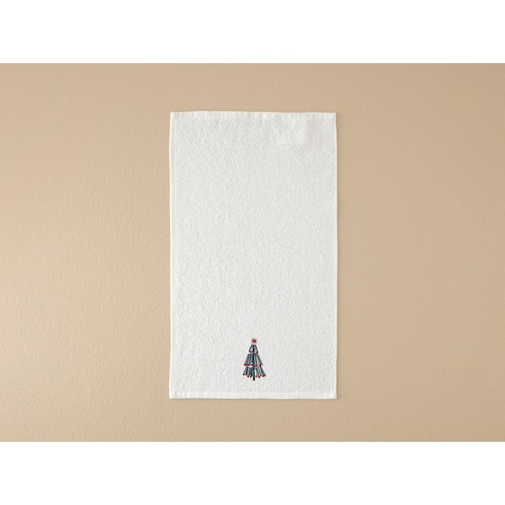 English Home Yılbaşı Funny Pine Pamuklu Nakışlı El Havlusu Ekru - 30 x 50 cm El / Yüz Havlusu Fiyatı