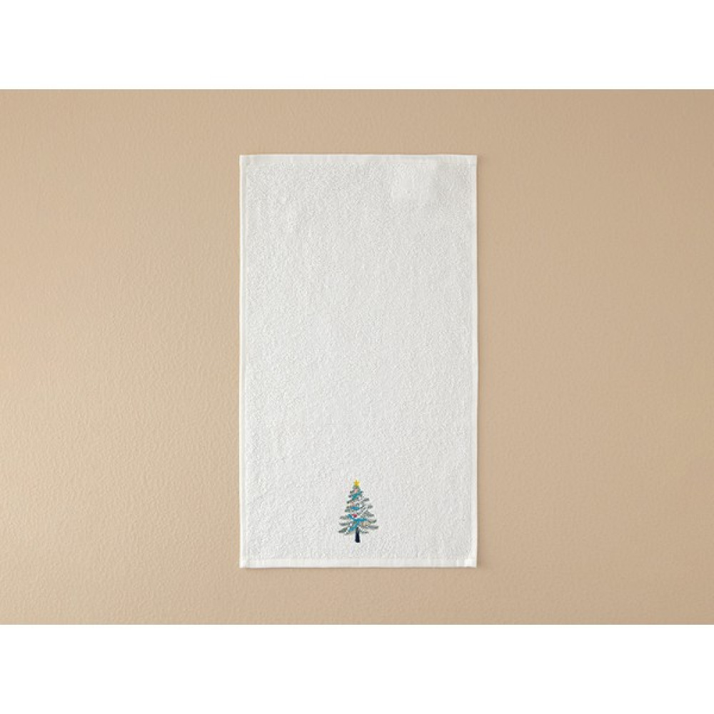 English Home Yılbaşı Light Tree Pamuklu Nakışlı El Havlusu Ekru - 30 x 50 cm El / Yüz Havlusu Fiyatı