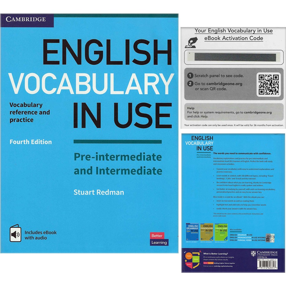 English Vocabulary In Use Pre-Intermediate And Intermediate With Answers And Ebook Online Kodludur Diğer Fiyatı