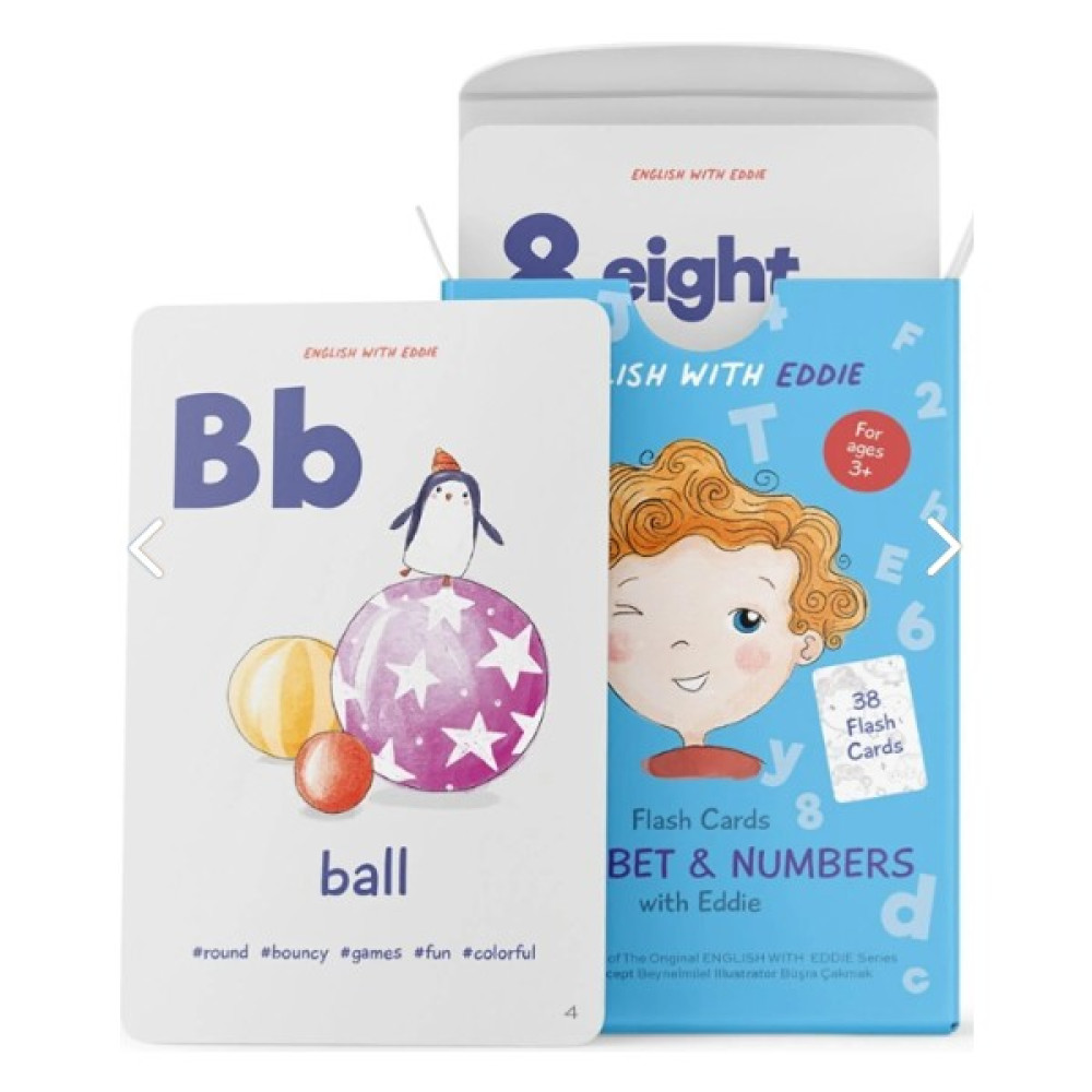 Englısh Wıth Eddıe Flash Cards Alphabet & Numbers With Eddie Zeka Geliştirici Kitaplar Fiyatı