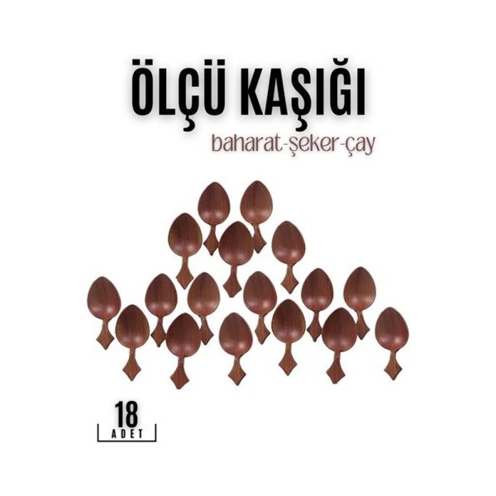 EngStore Baharat Ölçü Kaşığı 18 Adet - Kahverengi Çatal / Kaşık / Bıçak Takımları Fiyatı