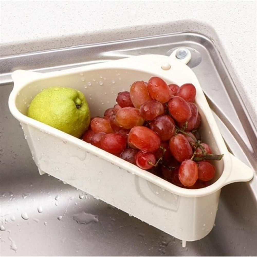 EngStore Buffer&reg; Vantuzlu Üçgen Sebze Meyve Lavabo Raf Evye Süzgeç Sünger Tutucu Düzenleyici Mutfak Organizer - 1 Adet Ev & Dekorasyon Aksesuarları Fiyatı