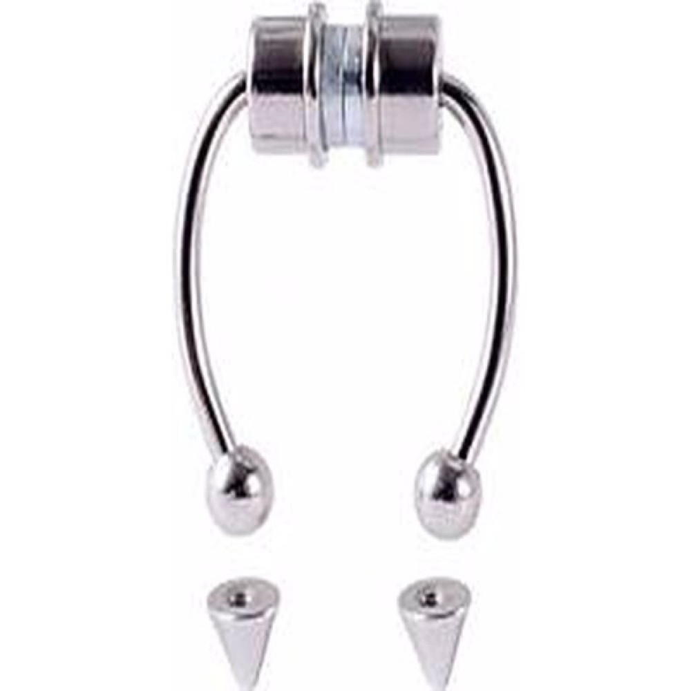 Enhavalı Mıknatıslı Fake Septum Piercing Gümüş Rengi Altın & Gümüş Piercing Fiyatı
