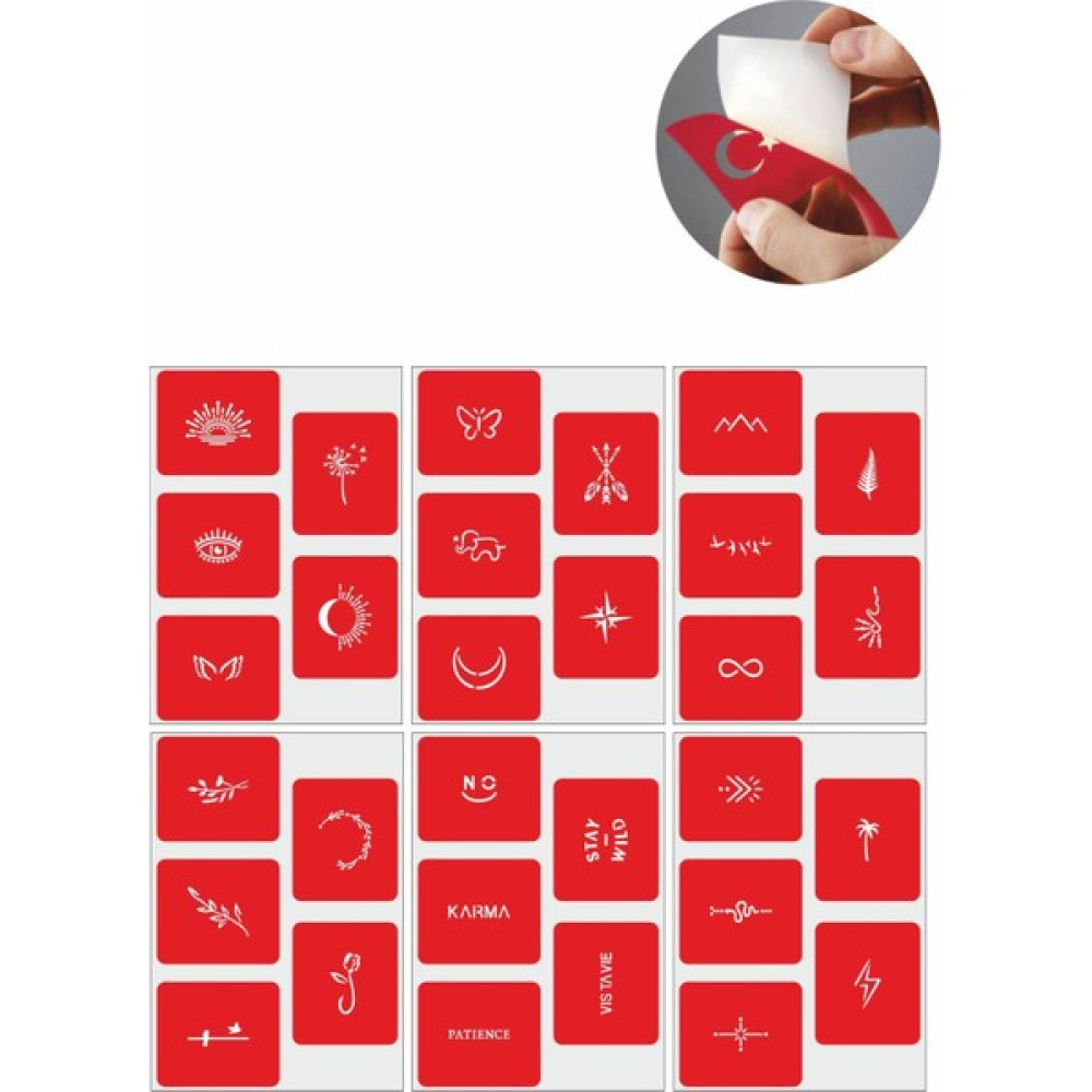 Enhavalı Minimal Desenler 30 Adet Minik Desen Geçici Dövme Şablonu Sağlık / Bakım / Kozmetik Fiyatı
