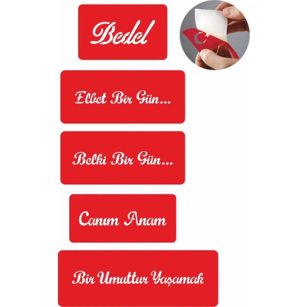 Enhavalı Umudumuz Yaşamak 5 Adet Geçici Dövme Kına Şablonu Sağlık / Bakım / Kozmetik Fiyatı
