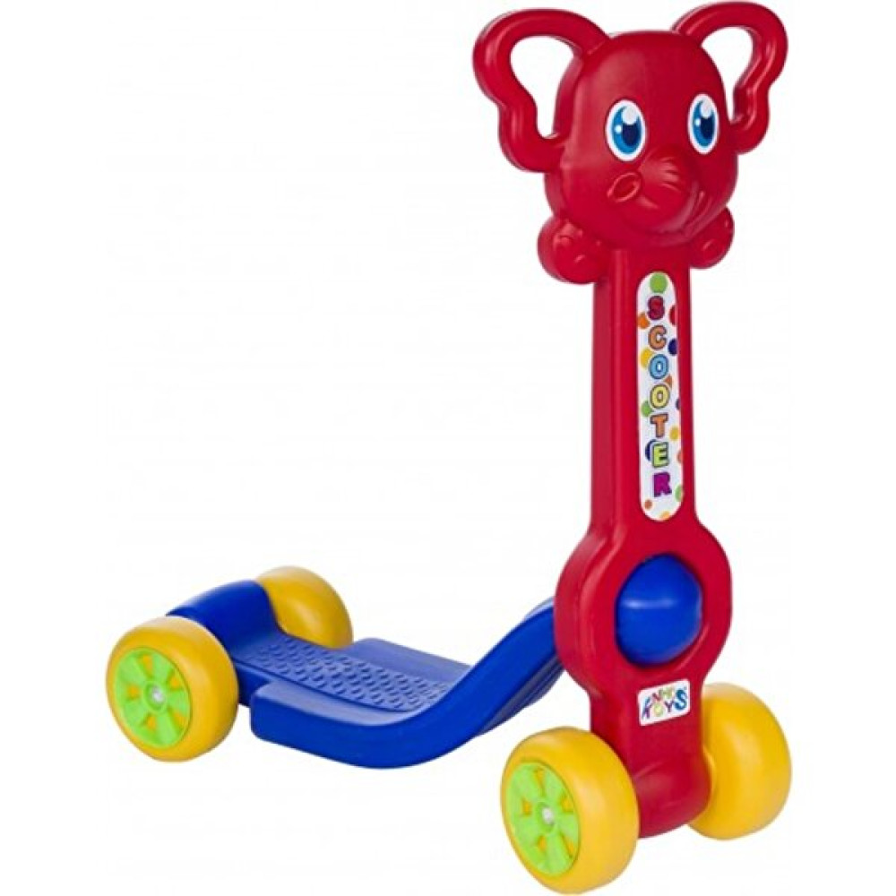Enhoş Oyuncak Yeni Mini 4 Tekerlekli Plastik Fil Scooter - Kırmızı Açık Hava, Deniz ve Spor Oyuncakları Fiyatı