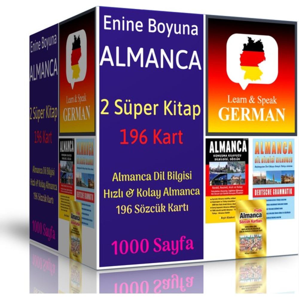 Enine Boyuna Eğitim Almanca Kitap Seti (1000 Sayfalık Enine Boyuna Almanca) Yabancı Dil Öğretici Kitaplar ve Eğitim Setleri Fiyatı