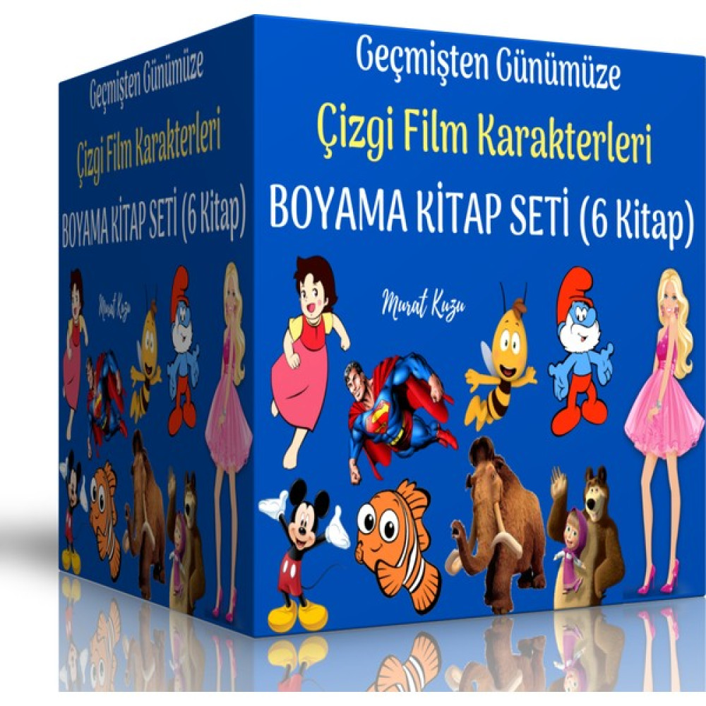 Enine Boyuna Eğitim Geçmişten Günümüze Çizgi Film Karakterleri Boyama Kitap Seti (6 Kitap) Aktivite & Eğitici Kitaplar Fiyatı