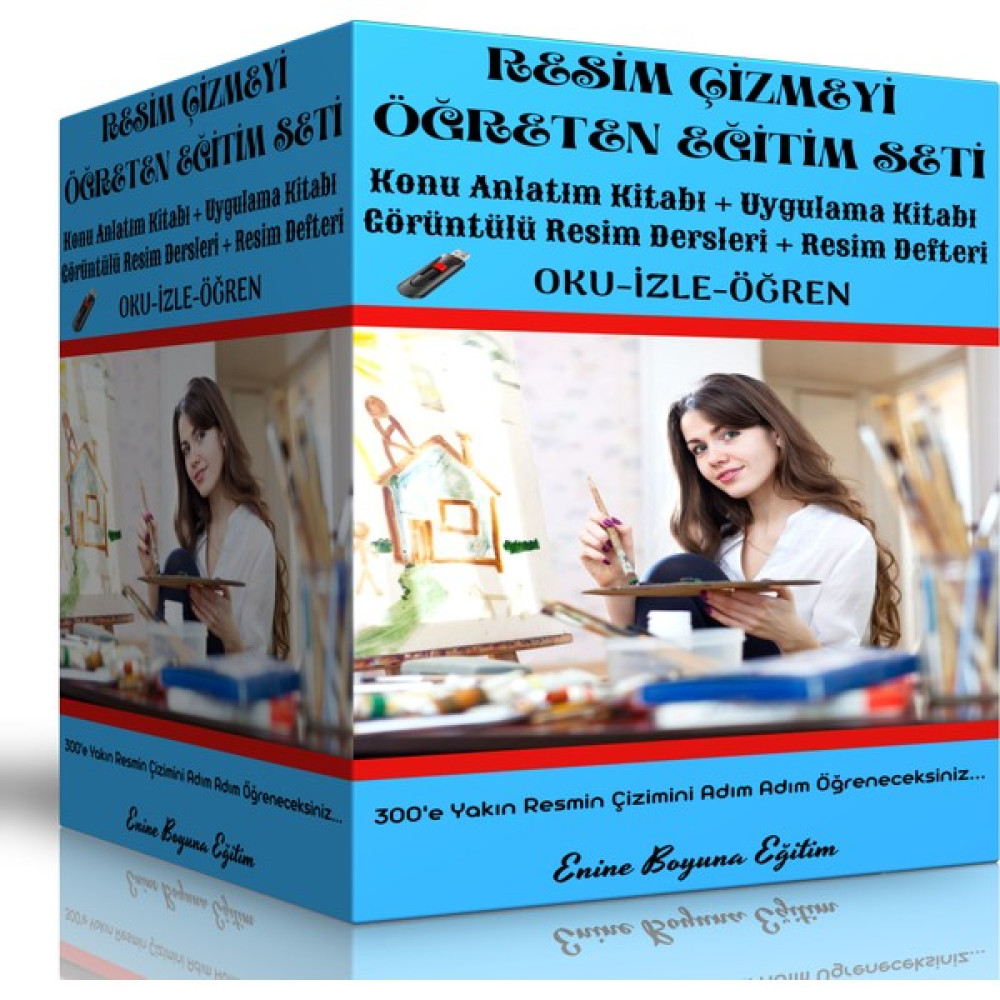 Enine Boyuna Eğitim Resim Çizmeyi Öğreten Eğitim Seti (Ciltli) Eğitim Setleri Fiyatı