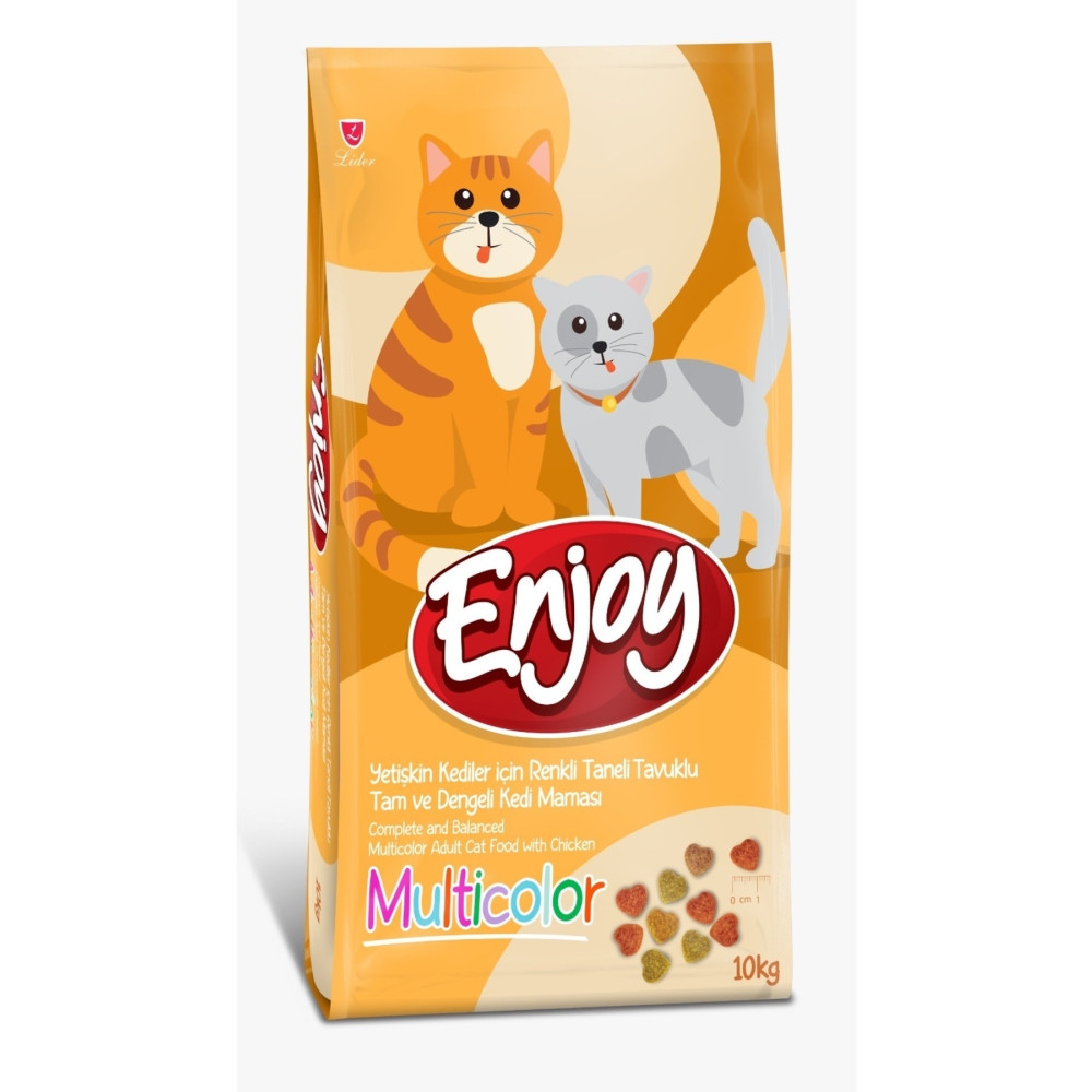 Enjoy Renkli Tavuklu Yetişkin Kedi Maması 10 KG Evcil Hayvan Ürünleri Fiyatı