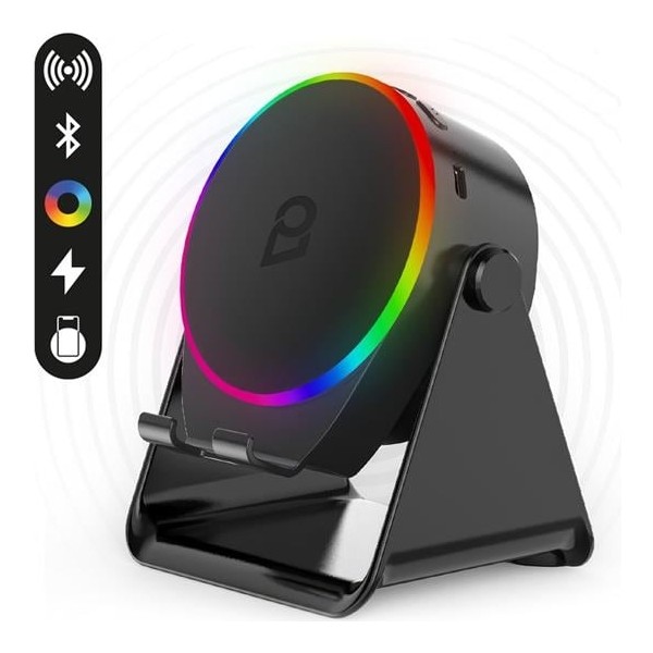 Enkado EKD-S10 5W Indüksiyonlu Bluetooth Hoparlör Ses Yükselten 2000MAH Rgb Işıklı Standlı Speaker Bluetooth Hoparlör Fiyatı