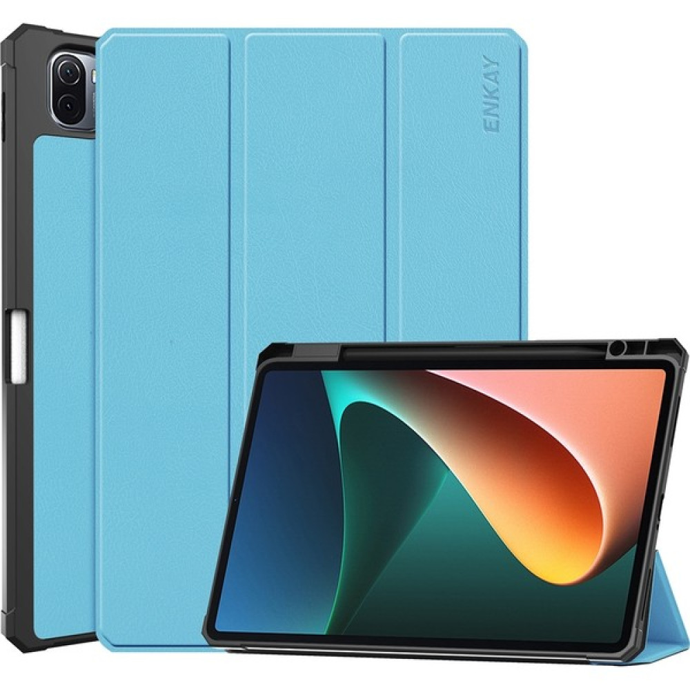 Enkay Xiaomi Mi Pad 5/5 Pro Enkay Pu Deri Standlı Kılıf Için (Yurt Dışından) - Açık Mavi Oto Boyaları Fiyatı