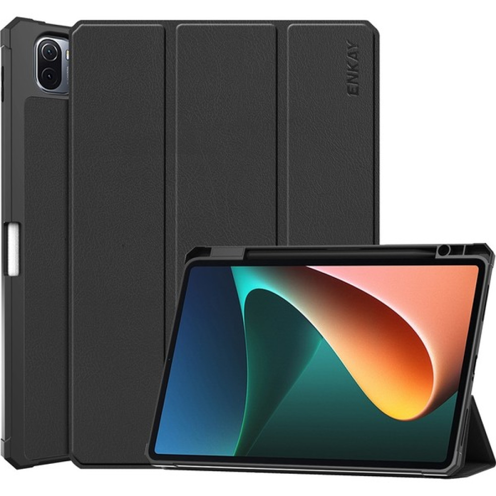 Enkay Xiaomi Mi Pad 5/5 Pro Enkay Pu Deri Standlı Kılıf Için (Yurt Dışından) - Siyah Tablet Kılıfı Fiyatı