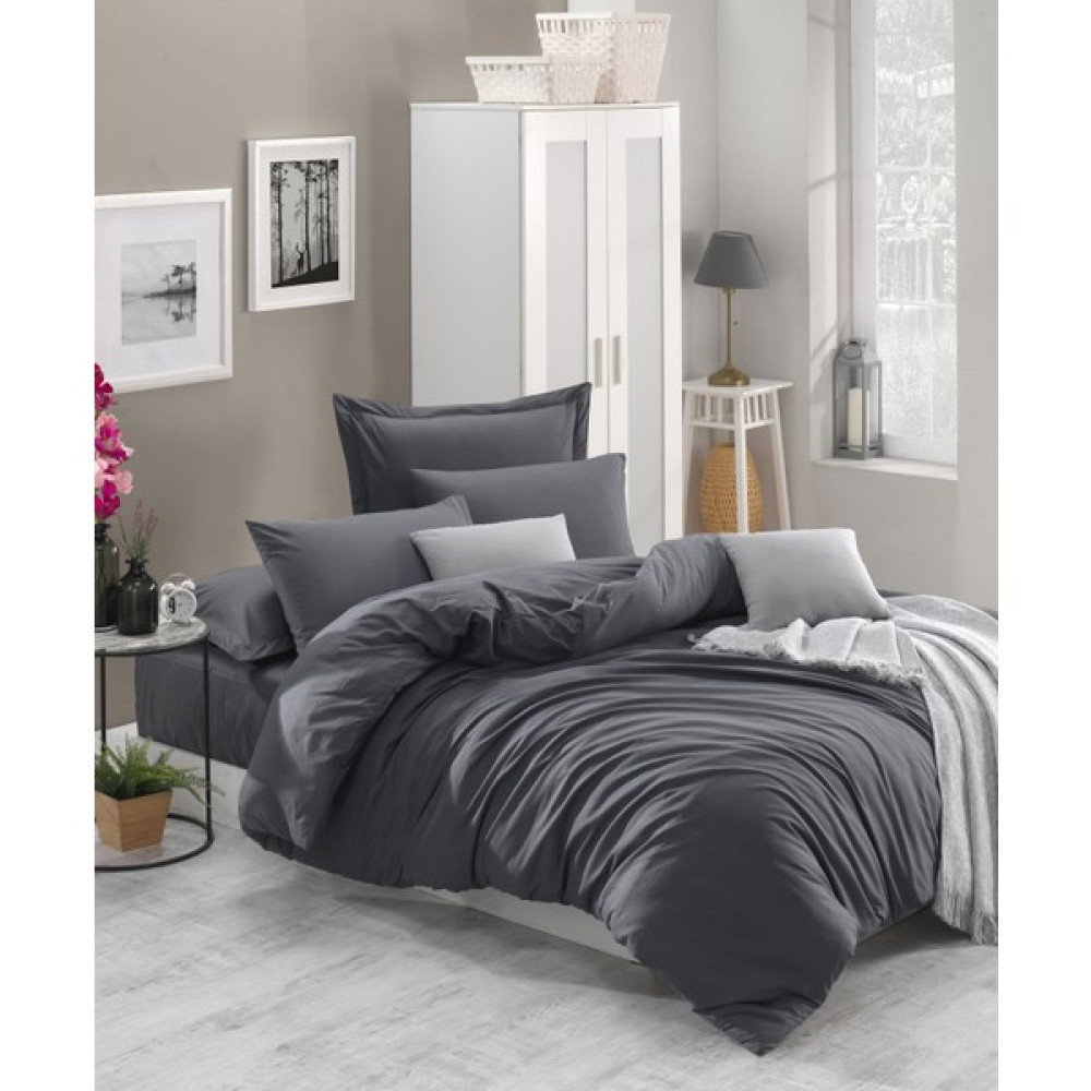 Enlora Home Freshcolor Füme Düz Renk Çift Kişilik Nevresim Takımı - 160 x 220 cm Nevresim Takımı Fiyatı