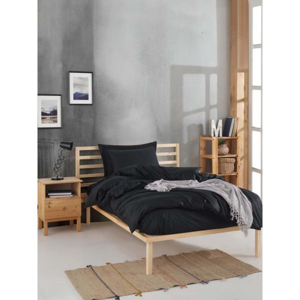 Enlora Home Freshcolor Siyah Düz Renk Tek Kişilik Nevresim Seti - 160 x 220 cm Nevresim Takımı Fiyatı