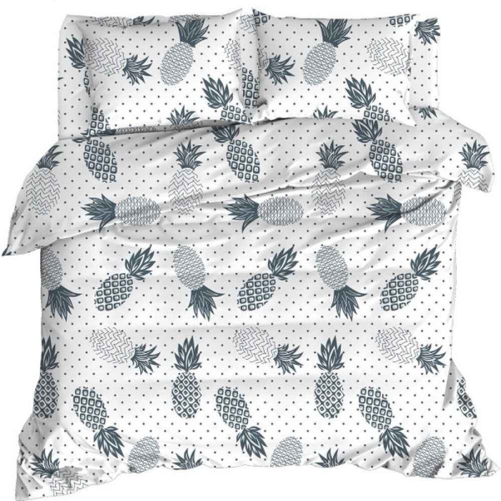Enlora Home Night Kombin Ananas Beyaz Doğal Pamuk Çift Kişilik Nevresim Takımı - 200 x 220 cm Nevresim Takımı Fiyatı