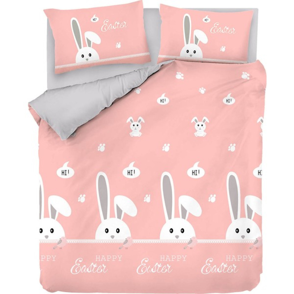 Enlora Home Rabitto Pembe Doğal Pamuk Çift Kişilik Nevresim Takımı - 200 x 220 cm Nevresim Takımı Fiyatı