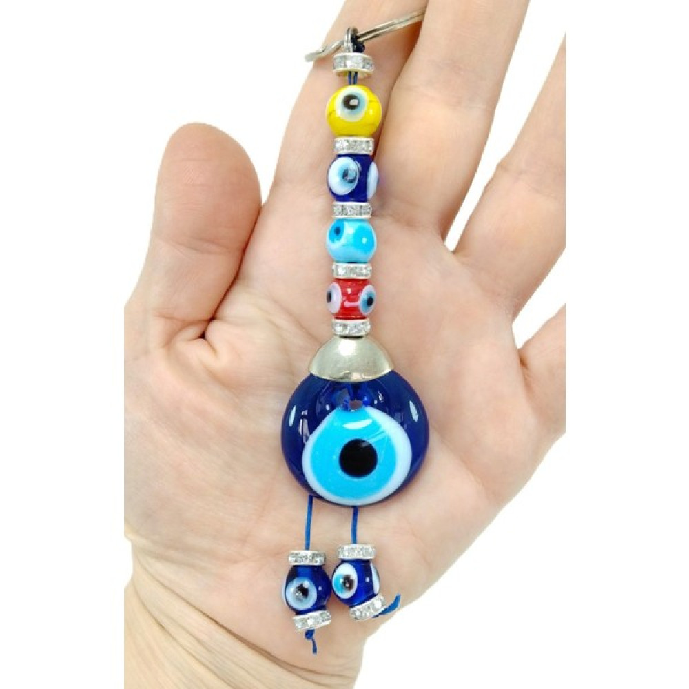 Ennea Art Lüks Nazar Boncuğu Anahtarlık / Araba Dikiz Ayna Süsü El Yapımı Cam Hediyelik Aksesuar Oto Seyahat Ürünleri Fiyatı