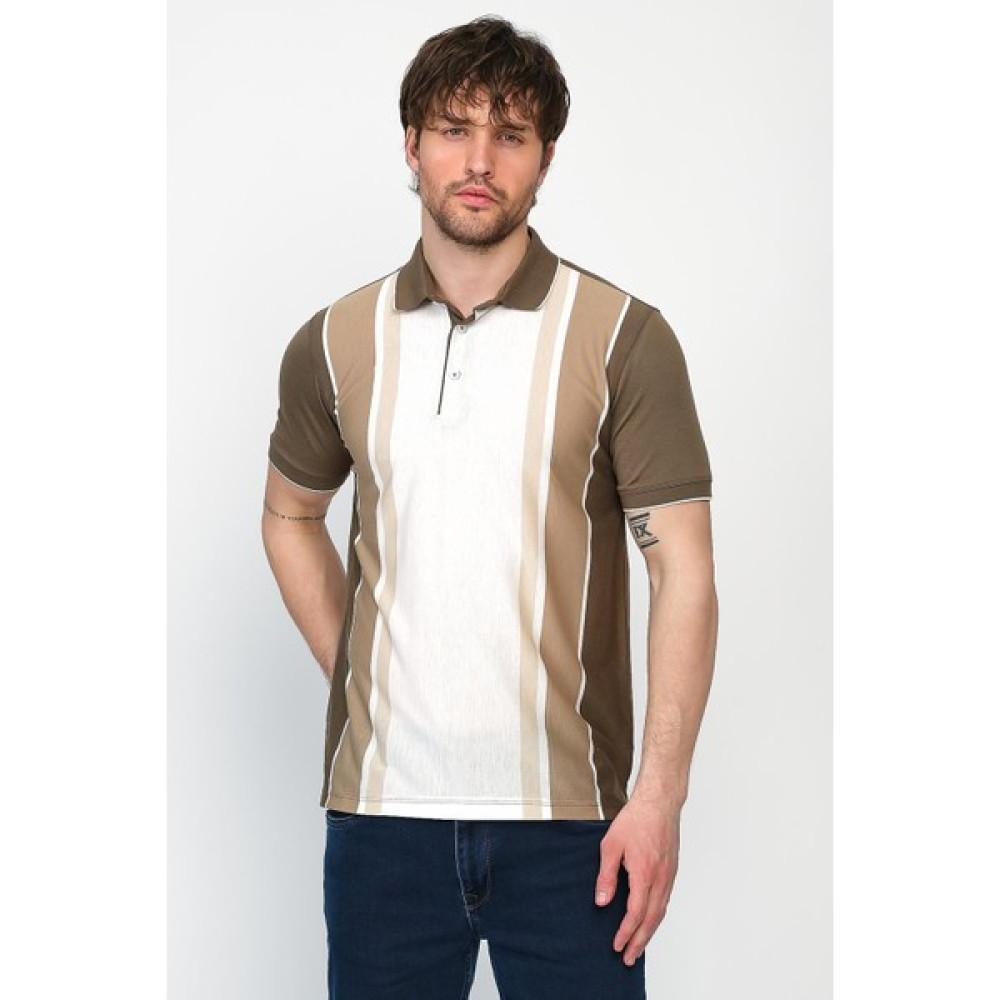 Enque Man Vizon Erkek Çizgili Desenli Polo Yaka Tişört Erkek T-shirt Fiyatı