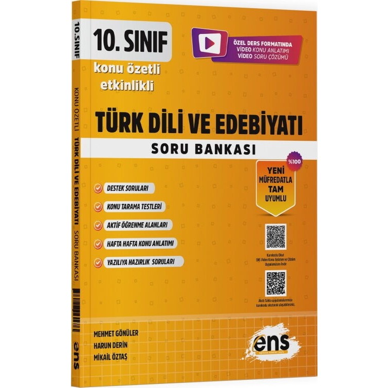 Ens Yayıncılık 10. Sınıf Türk Dili ve Edebiyatı Etkinlikli Soru Bankası Diğer Fiyatı