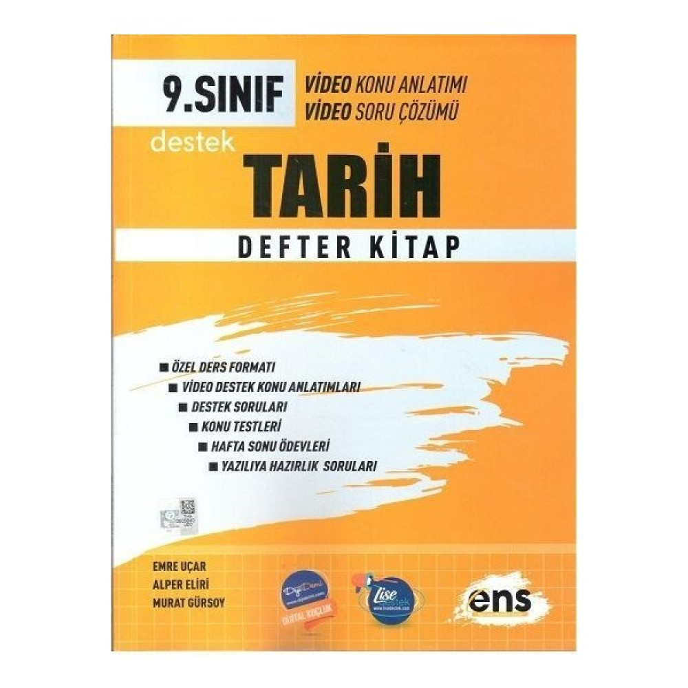 Ens Yayıncılık 9. Sınıf Tarih Defter Kitap 2023 Kaynak Kitapları Fiyatı