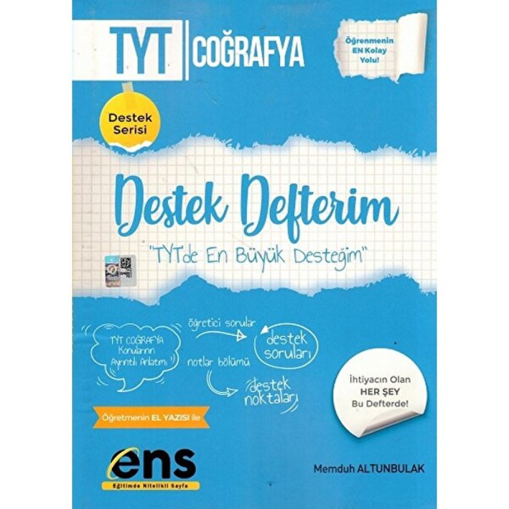 ENS Yayıncılık TYT Coğrafya Destek Defterim - Memduh Altunbulak Coğrafya Fiyatı