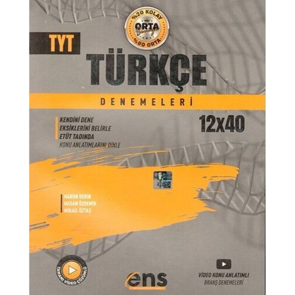 ENS Yayıncılık TYT Türkçe 12 x 40 Denemeleri Kaynak Kitapları Fiyatı