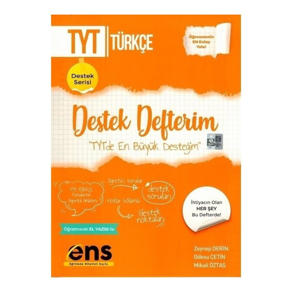ENS Yayıncılık TYT Türkçe Destek Defterim - Göksu Çetin Temel Yeterlilik Testi (TYT) Fiyatı