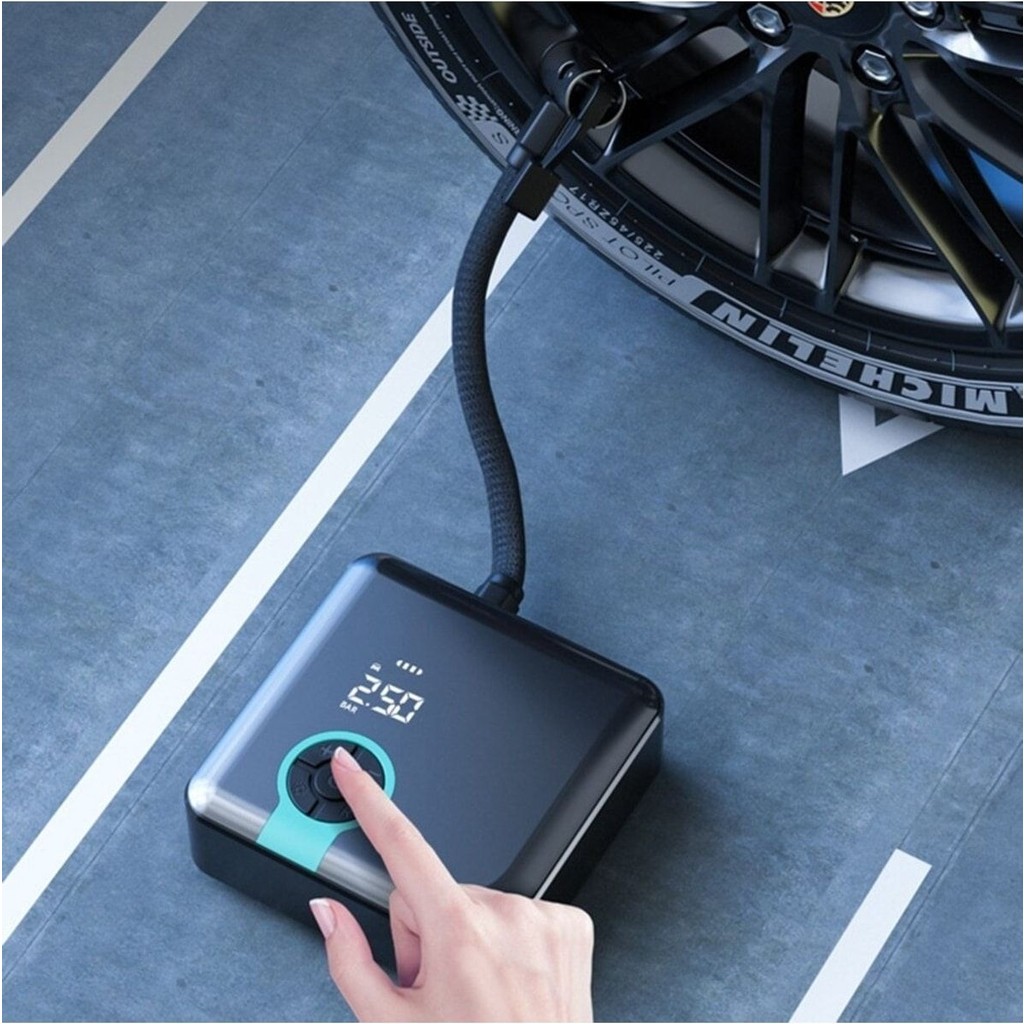 Ensiga Mega Plus Taşınabilir Araba Hava Kompresörü 25 L/dk 150 PSI 120W, Dijital Ekranlı LED Işıklı ve Powerbank Özellikli Hava Kompresörü Fiyatı
