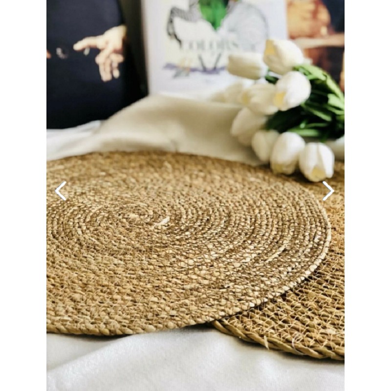 Entarzlife 6'lı Hasır Supla Örgü Amerikan Servis Tabak Tava Tencere Altlığı Bambu Sofra Servis Sunum - Bej - 35 x 35 cm Tencere / Tava Setleri Fiyatı