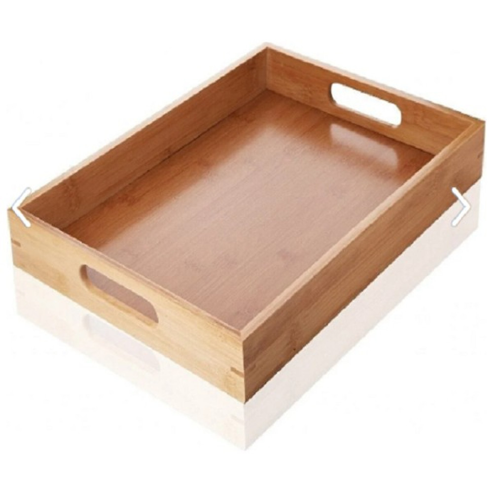 Entarzlife Bambu Lüx Dikdörtgen 40X30CM Büyük Tepsi Çay Kahve Servisleri Için Ideal Servis Tepsisi Fiyatı