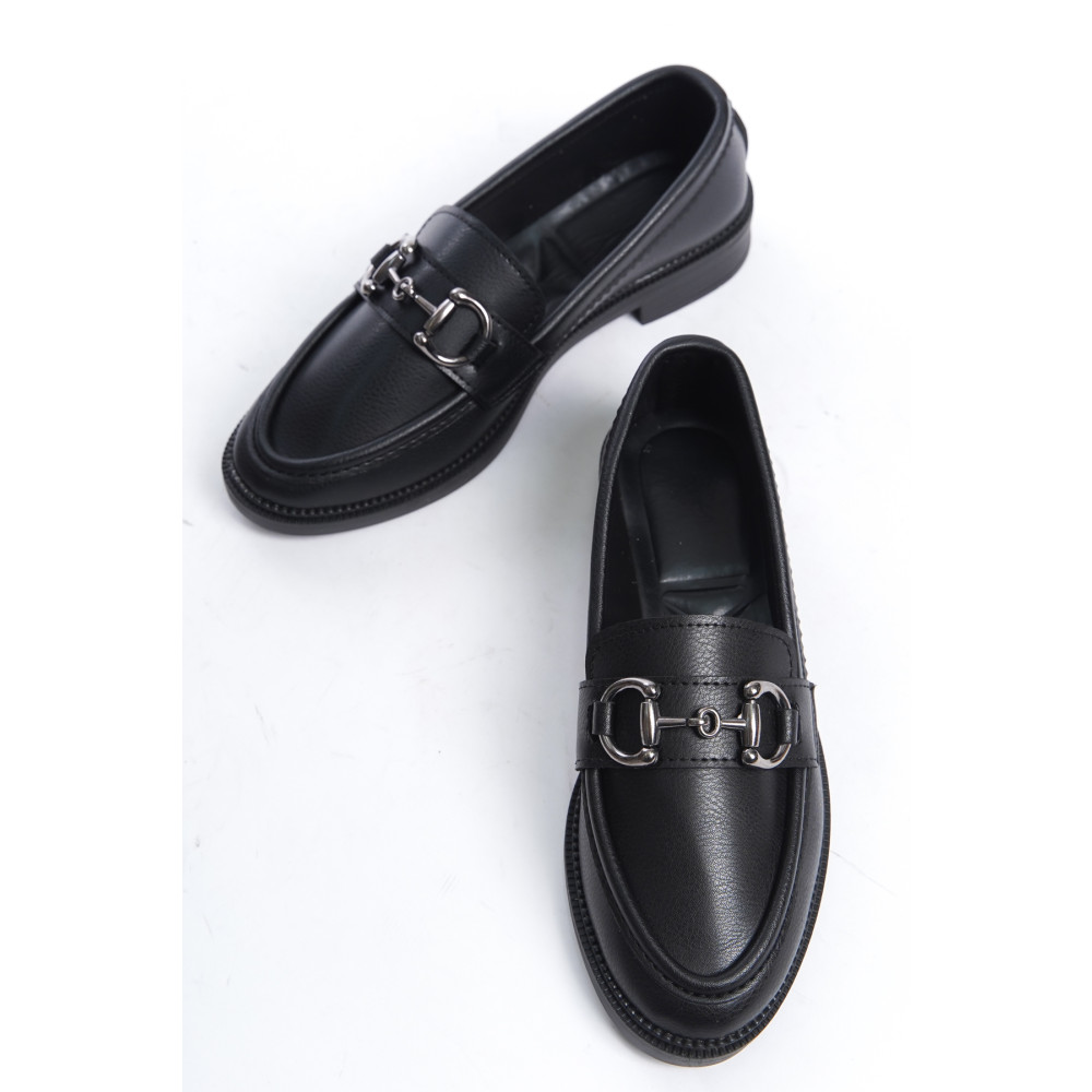 Entella Store Kadın Loafer Makosen Büyük Tokalı Siyah Günlük Ayakkabı 40 Beden Kadın Günlük Ayakkabıları Fiyatı
