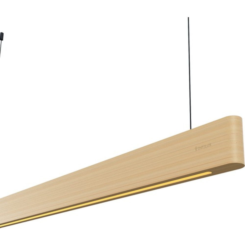 Entelux Zarif Ahşap Lineer 110CM Ledli 3500K Sarkıt Modern LED Avize, Salon, Mutfak, Masa Üstü Avize Avize Fiyatı