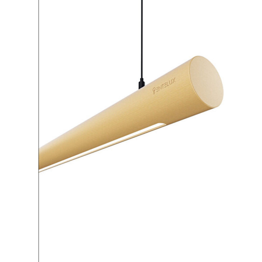 Entelux Zarif Ahşap Lineer 110CM Ledli Sarkıt Modern LED Avize, Salon, Mutfak, Masa Üstü Avize Avize Fiyatı