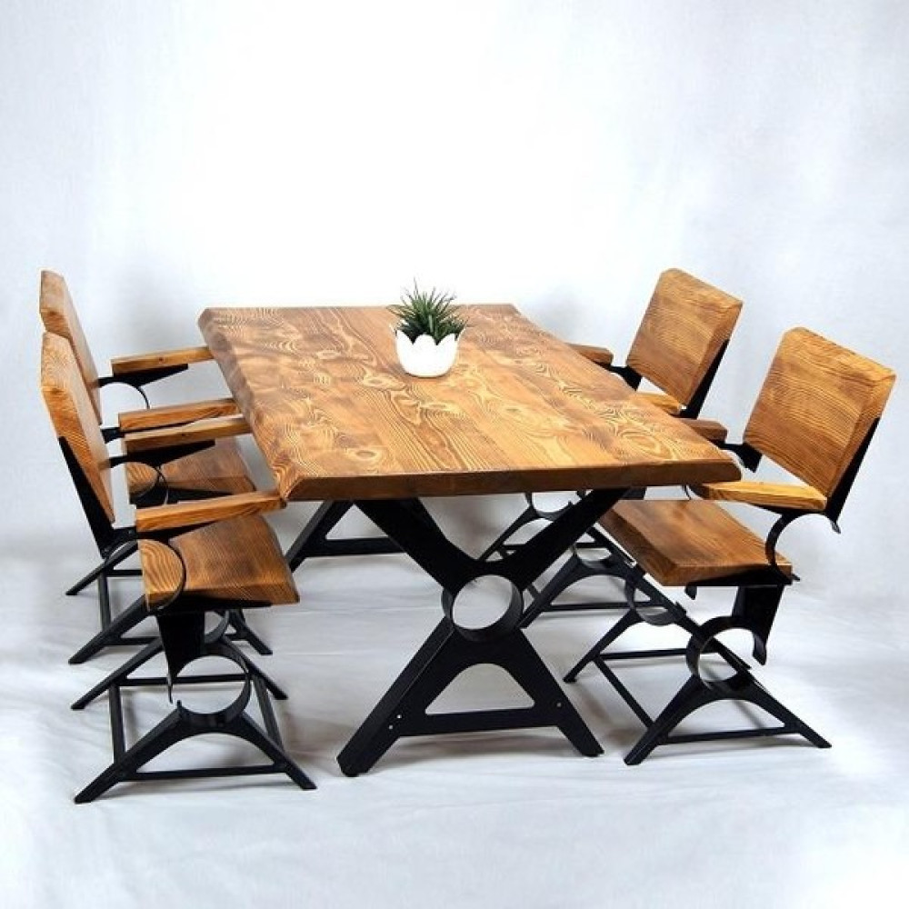 Entema Doğal Ağaç Masif Ahşap Yemek Masası 90 cm x 180 cm 6 Sandalye Masa - Sandalye Seti / Takımı Fiyatı