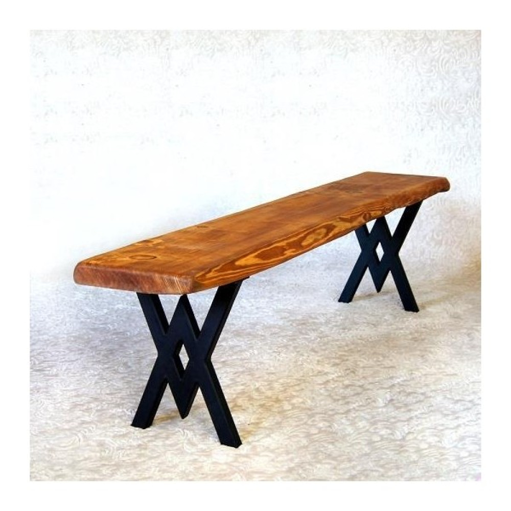 Entema Doğal Ağaç Masif Bank Bench 150 Cm( Metal Ayak ) - Siyah Mutfak Dolabı / Mobilyası Fiyatı
