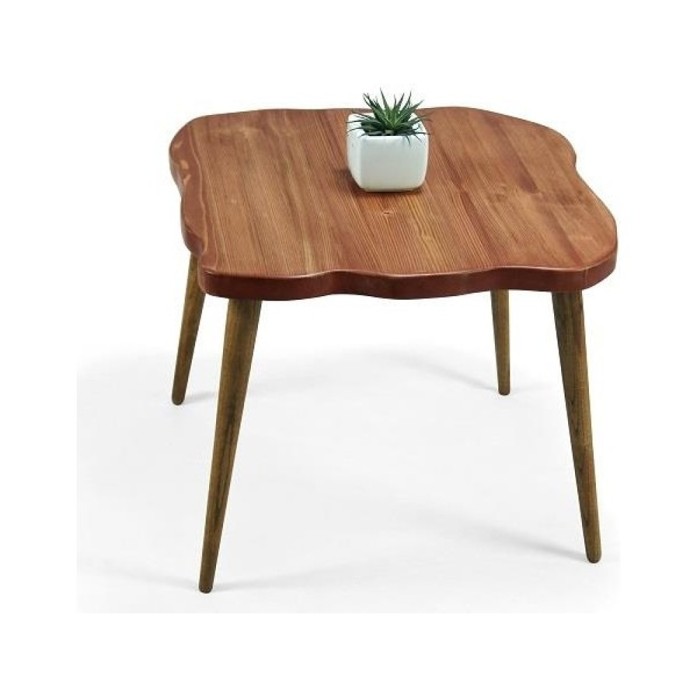 Entema Doğal Ağaç Masif Kütük Lata Orta Sehpa 65CM x 65CM Ağaç Ayak - Kahverengi Orta Sehpa Fiyatı