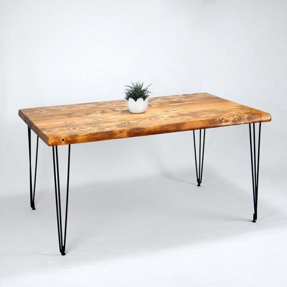 Entema Doğal Ağaç Masif Kütük Masa 60CM x 120CM ( Metal Ayak ) - 60 x 120 cm Yemek & Mutfak Masası Fiyatı