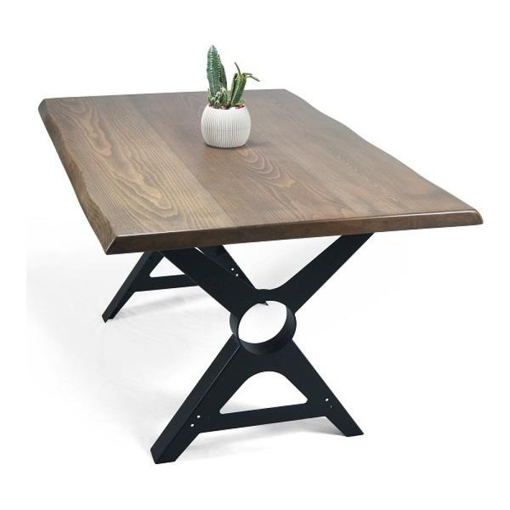 Entema Doğal Ağaç Masif Kütük Masa 75CM x 185CM ( Metal Ayak ) - Ahşap Yemek & Mutfak Masası Fiyatı