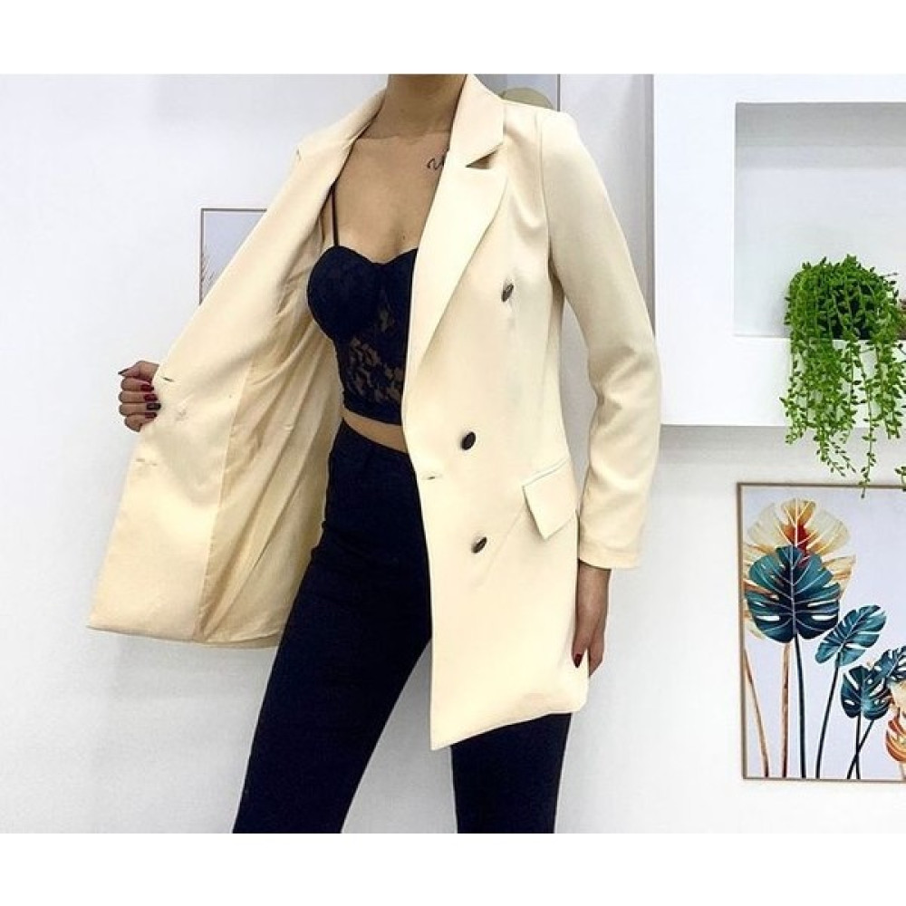 Enter Çemberli Düğümeli Atlas Kumaş Blazer Ceket Bayan Ceket Fiyatı