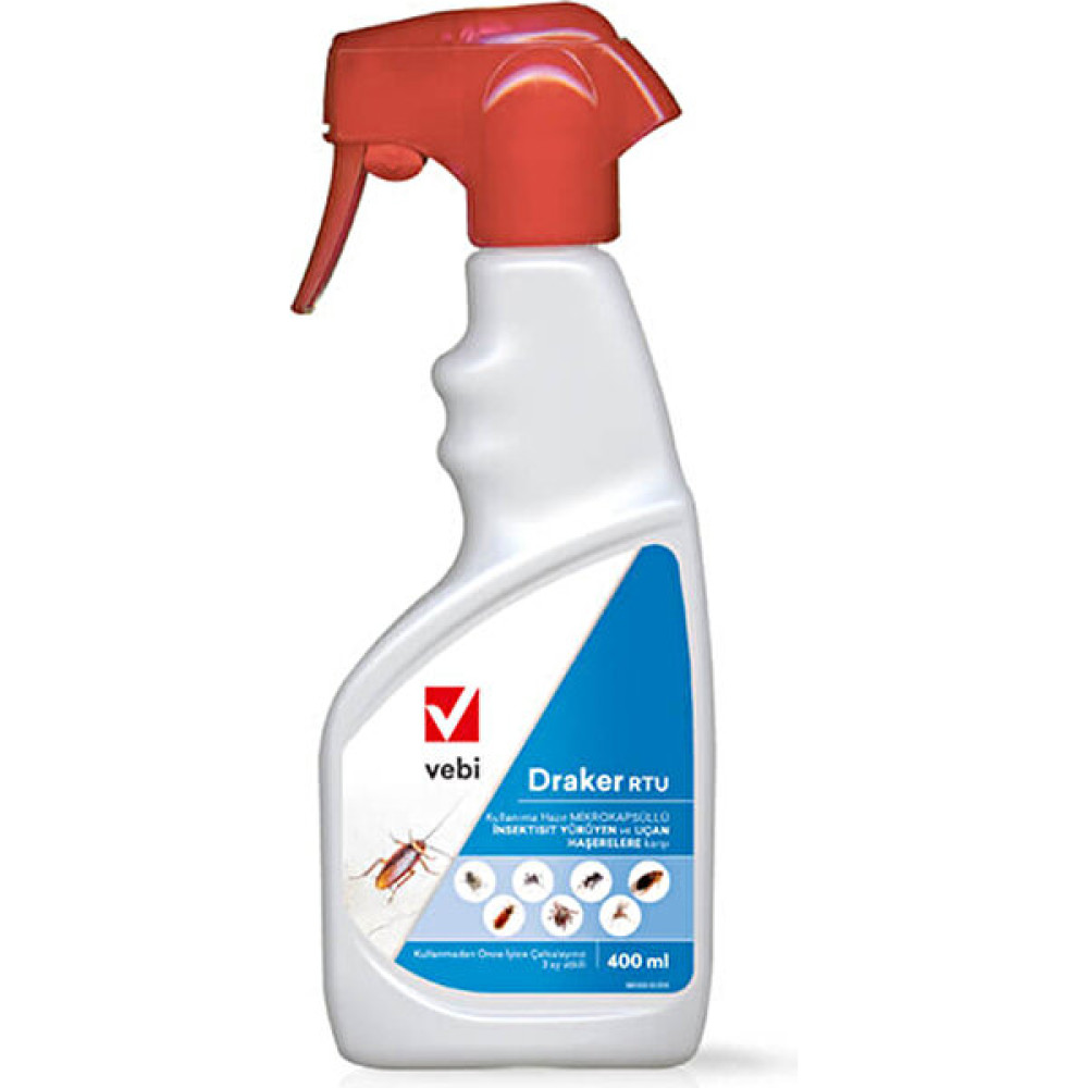 Entokim Draker 10.2 Cs Hamamböceği Ilacı - 8 Haşere Ruhsatlı Kokusuz Hazır Sprey 400 ml Sinek-Kene-Haşere Kovucu Fiyatı