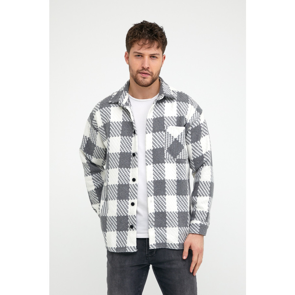 Enuygunenmoda Erkek Slim Fit Tek Cep Kareli Hakiki Oduncu Gömleği Gri XL Beden Kadın Gömlek Fiyatı
