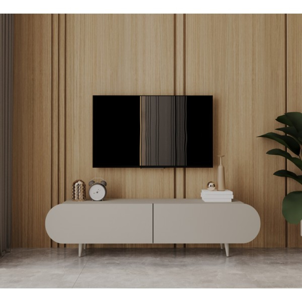Enwood Regulus Mdf 2 Kapaklı Ahşap Ayaklı 160 cm Country Tv Ünitesi - Kum Taşı Tv Ünitesi / Sehpası Fiyatı