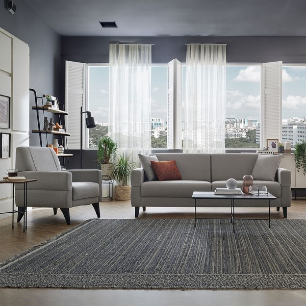 Enza Home Astera Koltuk Takımı 3+1 - Açık Gri Koltuk Takımı / Seti Fiyatı